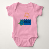 Turtle Chillaxing Design - Baby Jersey Bodysuit (Voorkant)
