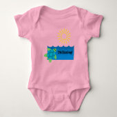 Turtle Chillaxing Design - Baby Jersey Bodysuit (Voorkant)