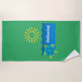 Turtle Chillaxing Design - Strandhanddoek Strandlaken (Voorkant)