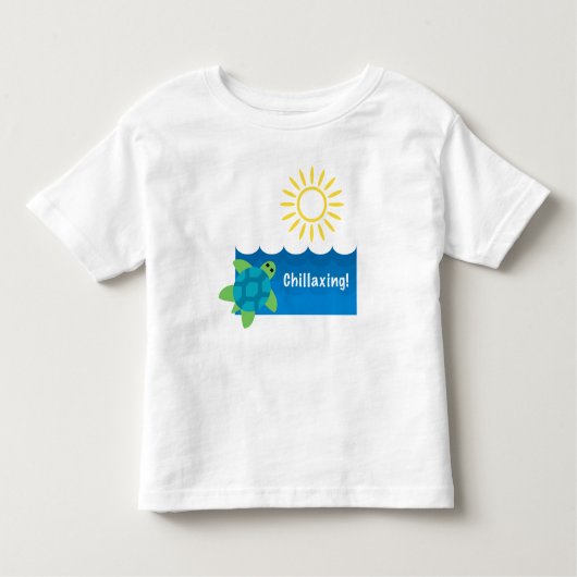 Turtle Chillaxing Design - Toddler Fine Jersey T-S Kinder Shirts (Voorkant)