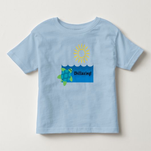 Turtle Chillaxing Design - Toddler Fine Jersey T-S Kinder Shirts (Voorkant)