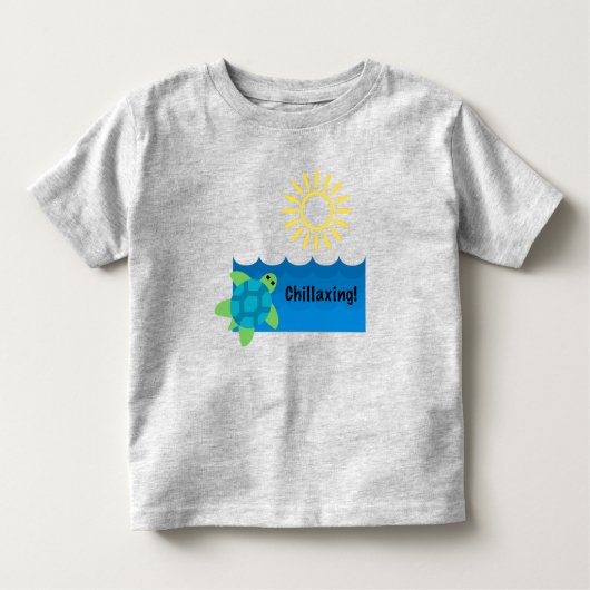 Turtle Chillaxing Design - Toddler Fine Jersey T-S Kinder Shirts (Voorkant)