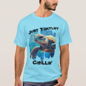 Turtle Chillin' Zee Turtle Close-Up T-Shirt (Voorkant)