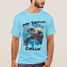 Turtle Chillin' Zee Turtle Close-Up T-Shirt