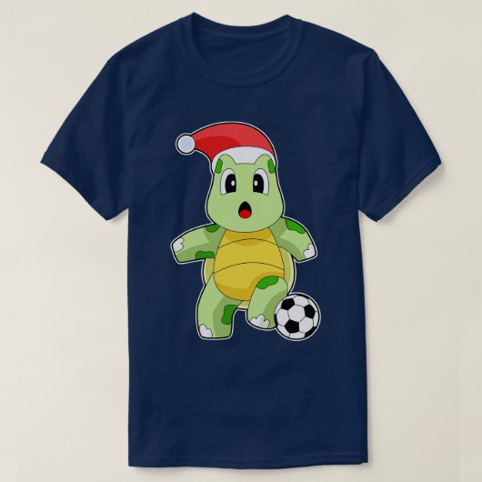 Turtle Christmas Soccer T-shirt (Design voorkant)