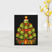 Turtle Christmas Tree Funny Turtle Xmas  Kaart (Gele Bloem)