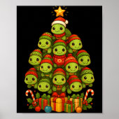 Turtle Christmas Tree Funny Turtle Xmas  Poster (Voorkant)