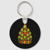 Turtle Christmas Tree Funny Turtle Xmas Sleutelhanger (Voorkant)