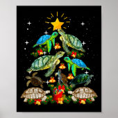 Turtle Christmas Tree Shirt  Poster (Voorkant)