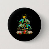 Turtle Christmas Tree Shirt Ronde Button 5,7 Cm (Voorkant)