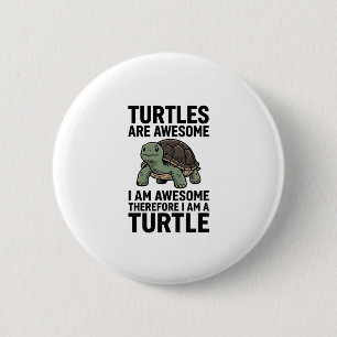 Turtle citaat Vintage Gravure Vector T-Shirt Desi Ronde Button 5,7 Cm