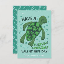 Turtle Classroom Valentijnse Exchange Card