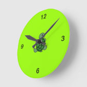 turtle clock ronde klok (Hoek)