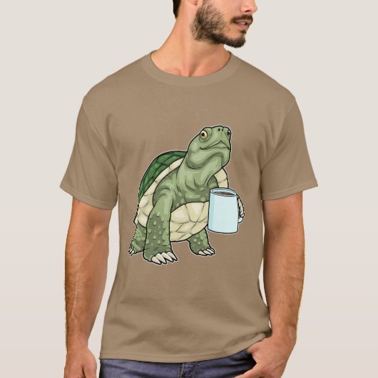 Turtle Coffee Cup T-shirt (Voorkant)