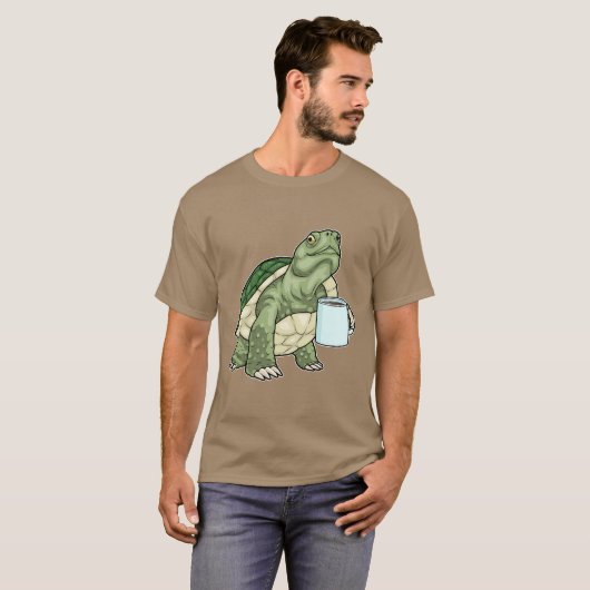 Turtle Coffee Cup T-shirt (Voorkant volledig)