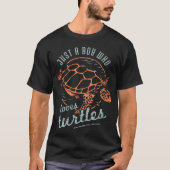 Turtle Conservation Gift gewoon een jongen die van T-shirt (Voorkant)