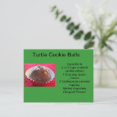 Turtle Cookie Balls Briefkaart (Staand voorkant)