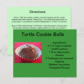 Turtle Cookie Balls Briefkaart (Voorkant / Achterkant)