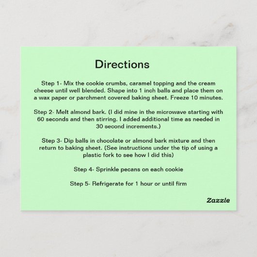 Turtle Cookie Balls Briefkaart (Achterkant)