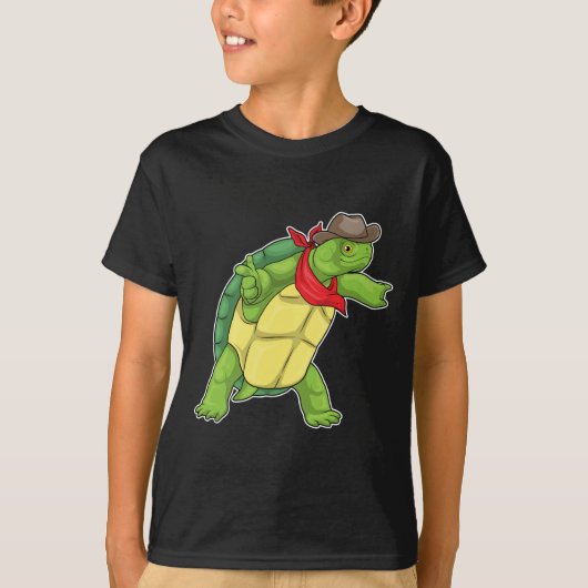 Turtle Cowboy pet T-shirt (Voorkant)