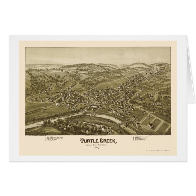 Turtle Creek, PA Panoramic Map - 1897 (Voorkant Horizontaal)