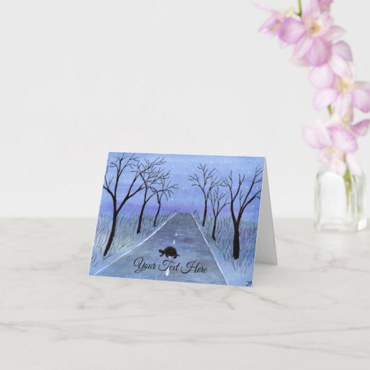 Turtle Crossing Kaart (Orchidee)