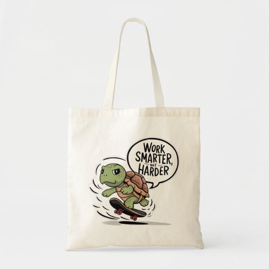 Turtle Cruising Skateboard Tote Bag (Voorkant)