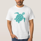 Turtle Cute Blue Ocean Animal T-shirt (Voorkant)