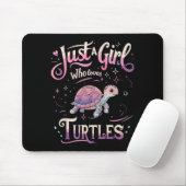 Turtle Cute Girl Men Women S  Muismat (Met muis)