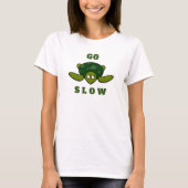 Turtle Cute Tropical Summer langzaam T-shirt (Voorkant)