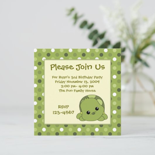 Turtle Cutie Kaart (Staand voorkant)