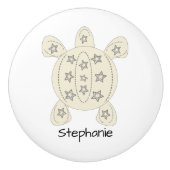 Turtle Design Personalised Keramische Knop (Voorkant)