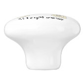 Turtle Design Personalised Keramische Knop (Zijkant)