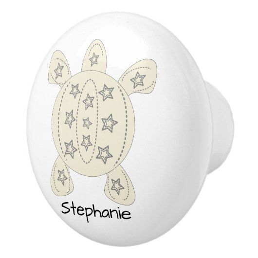 Turtle Design Personalised Keramische Knop (Rechts)