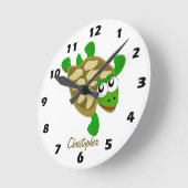Turtle Design Personalised Ronde Klok (Hoek)