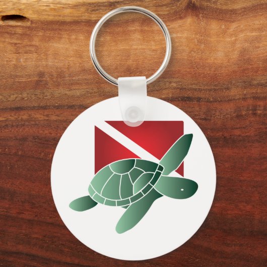 Turtle Dive Flag Sleutelhanger (Voorkant)