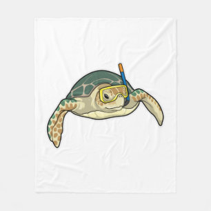 Turtle Diver Snorkel Fleece Deken