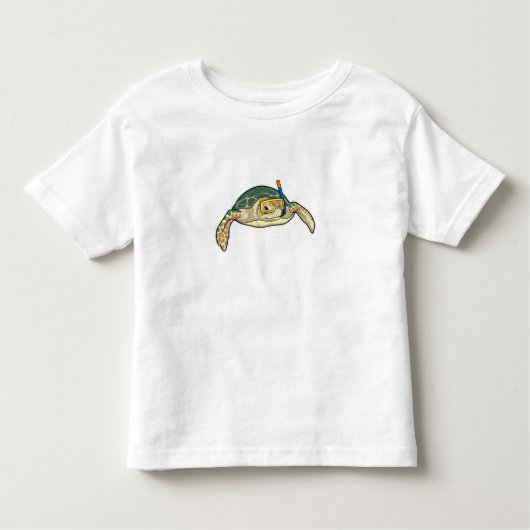 Turtle Diver Snorkel Kinder Shirts (Voorkant)