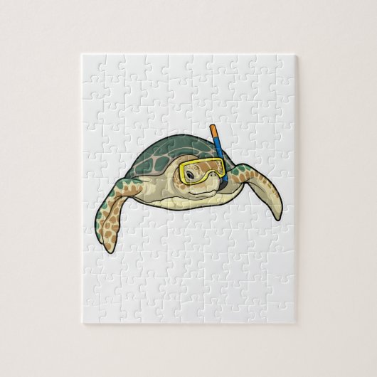 Turtle Diver Snorkel Legpuzzel (Verticaal)