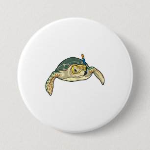 Turtle Diver Snorkel Ronde Button 7,6 Cm