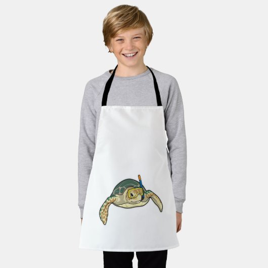 Turtle Diver Snorkel Schort (Gedragen)