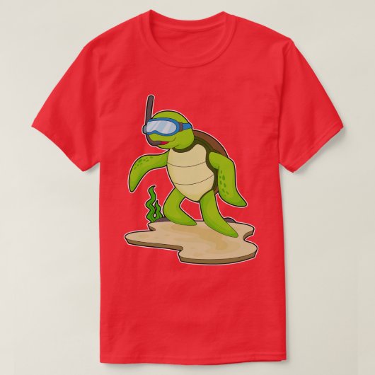 Turtle Diver Snorkel T-shirt (Design voorkant)