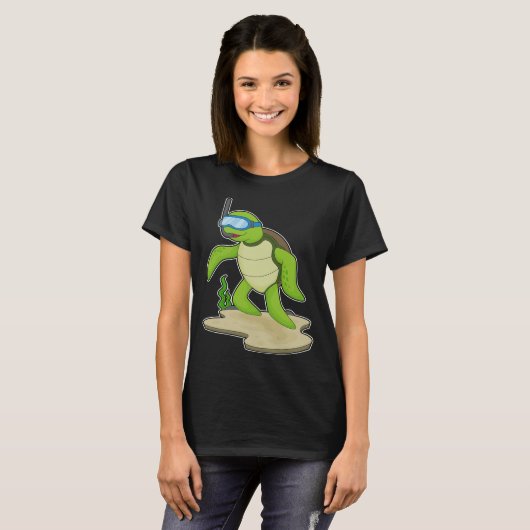 Turtle Diver Snorkel T-shirt (Voorkant volledig)