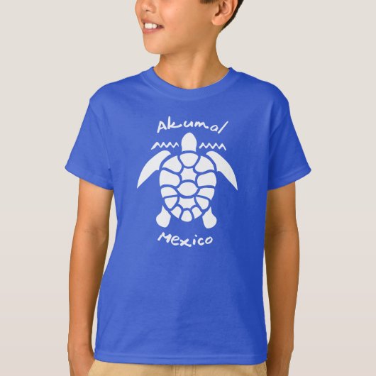 Turtle Diving Akumal, Mexico T-Shirt (Voorkant)