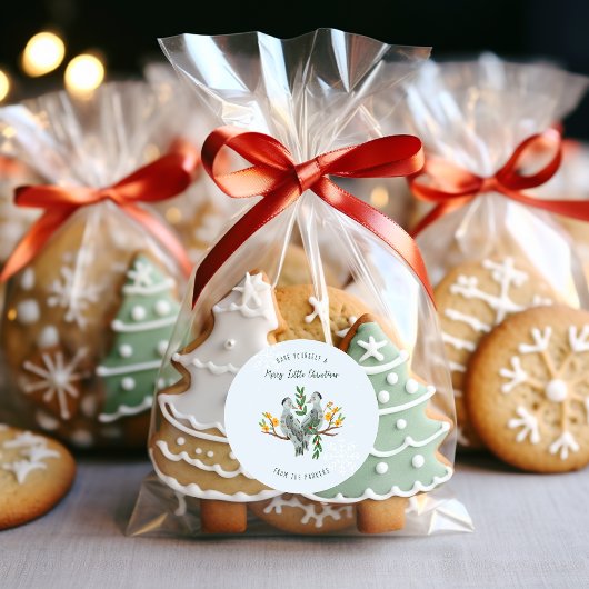 Turtle Doves | 12 dagen kerstvakantie Ronde Sticker