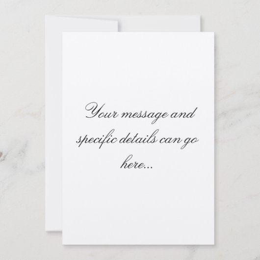 Turtle Doves & Deco Invitation Kaart (Achterkant)