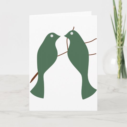 Turtle Doves Feestdagen Kaart (Voorkant)