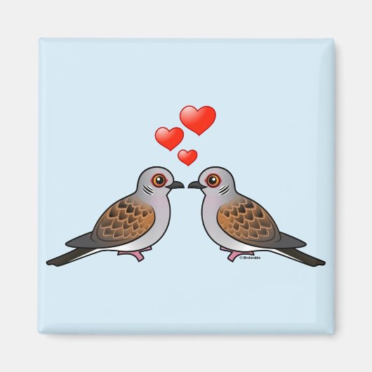 Turtle Doves in Love Magneet (Voorkant)