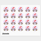 Turtle Doves in Love Ronde Sticker (Vel)