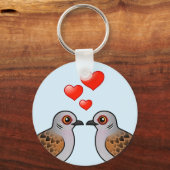 Turtle Doves in Love Sleutelhanger (Voorkant)